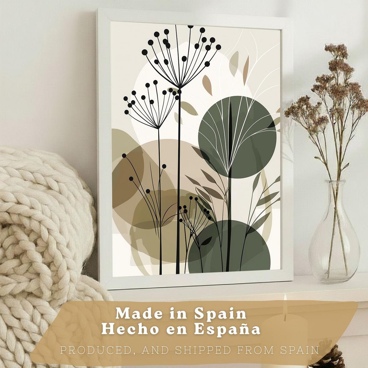 POSTER 4er Kunstdruck-Set Wandbilder Blumen Botanisch modern Wohnzimmer Deko, Schlafzimmer, Küche, Badezimmer Weißer Rahmen A4 - Weiß, Papier (29.7/1/21cm) - Nacnic