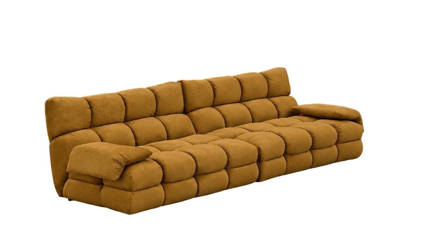 SOFA AMIA Braun Velvet - Schwarz/Braun, Kunststoff/Textil (290/86/108cm) - KAWOLA