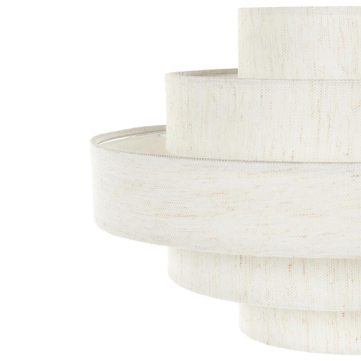 HÄNGELEUCHTE Weiß Erebato - Creme, Textil (40/40/80cm) - Beliani