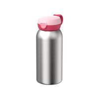 EDELSTAHL-TRINKFLASCHE MIT KLAPPDECKEL Campus Cool Pink 600 ml - Rosa, Kunststoff/Metall (0.6L) - Mepal