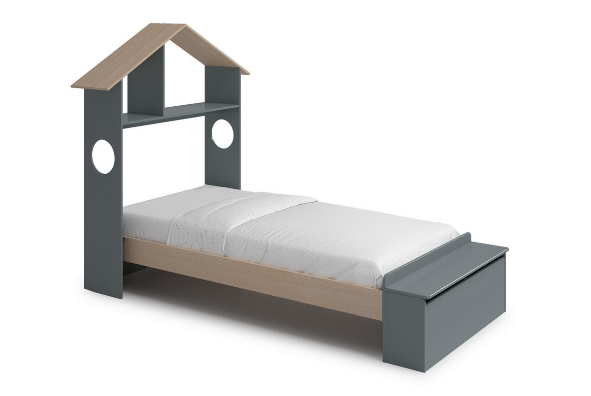 KINDERBETT Odessa Grün 216.5/128.5/153 cm - Grün, Holz (90/190cm) - Calicosy