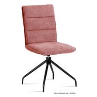 ESSZIMMERSTUHL drehbar (4er-Set) Donata 47x92x60 Schwarz/Rosewood - Dunkelrosa/Schwarz, Kunststoff (60/92/47cm) - 58aufmkessel