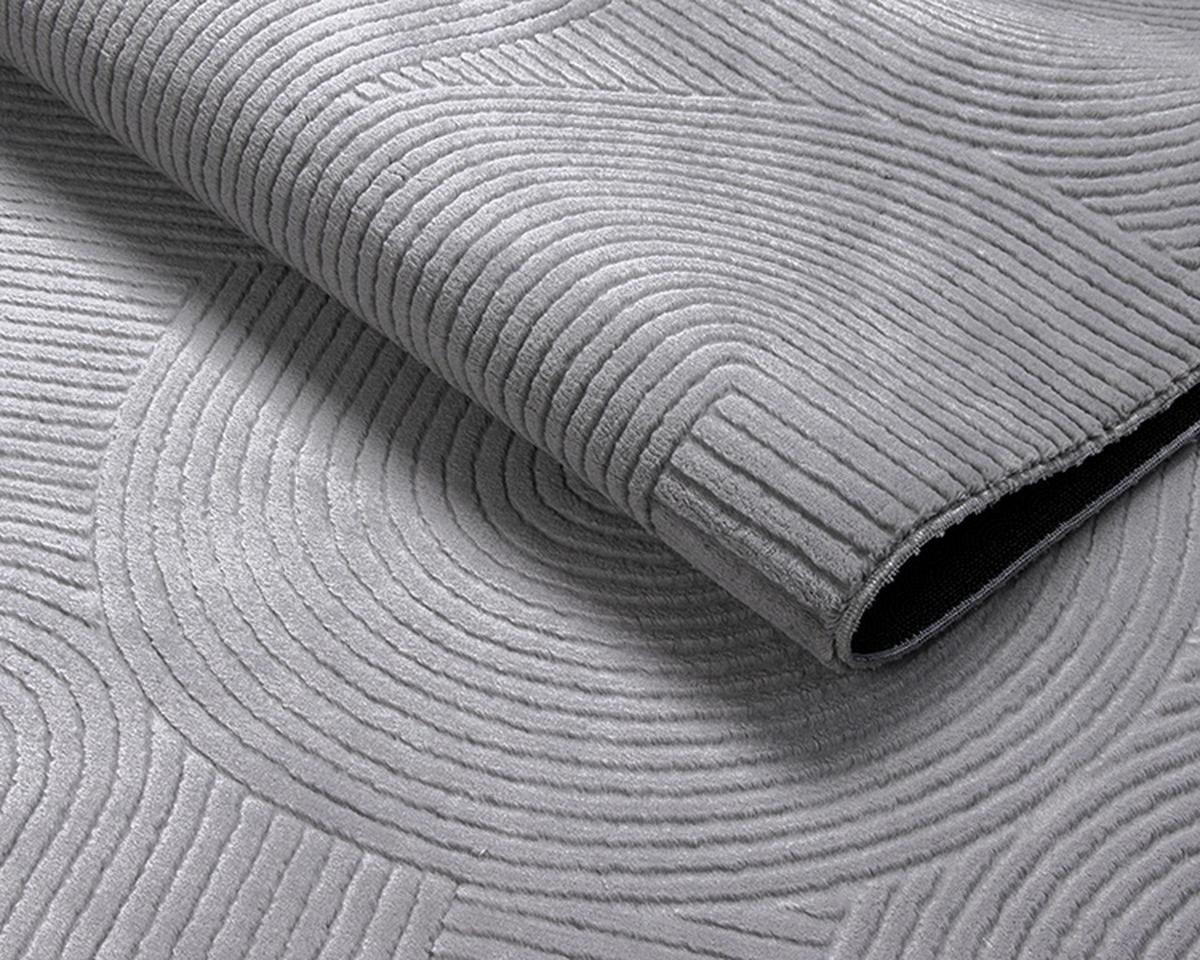 TEPPICHLÄUFER Antirutsch Geometrisch DALAR Polypropylen Grau 80 x 150 cm - Grau, Textil (80/150cm) - KADIMA DESIGN