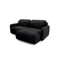 ECKSOFA Simone Mit Schlaffunktion - Schwarz, Holzwerkstoff/Textil (165/240cm) - Fun Möbel