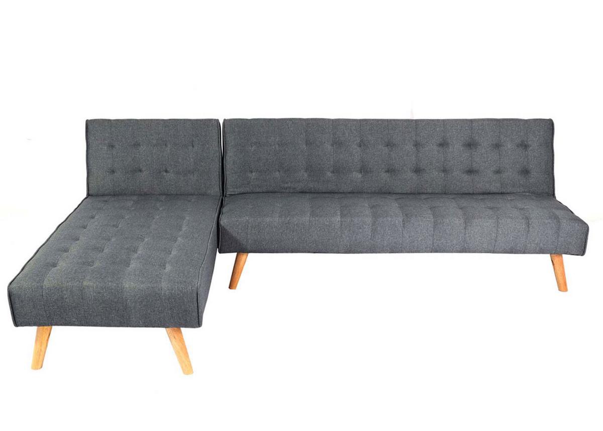 ECKSOFA Anthrazit - Dunkelgrau/Anthrazit, Textil (256/176cm) - MCW