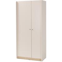 DREHTÜRENSCHRANK Alex für Jugenzimmer, mit 2 Türen, Sandbeige - Beige/Schwarz, Holzwerkstoff (90/195/52cm) - Beautysofa