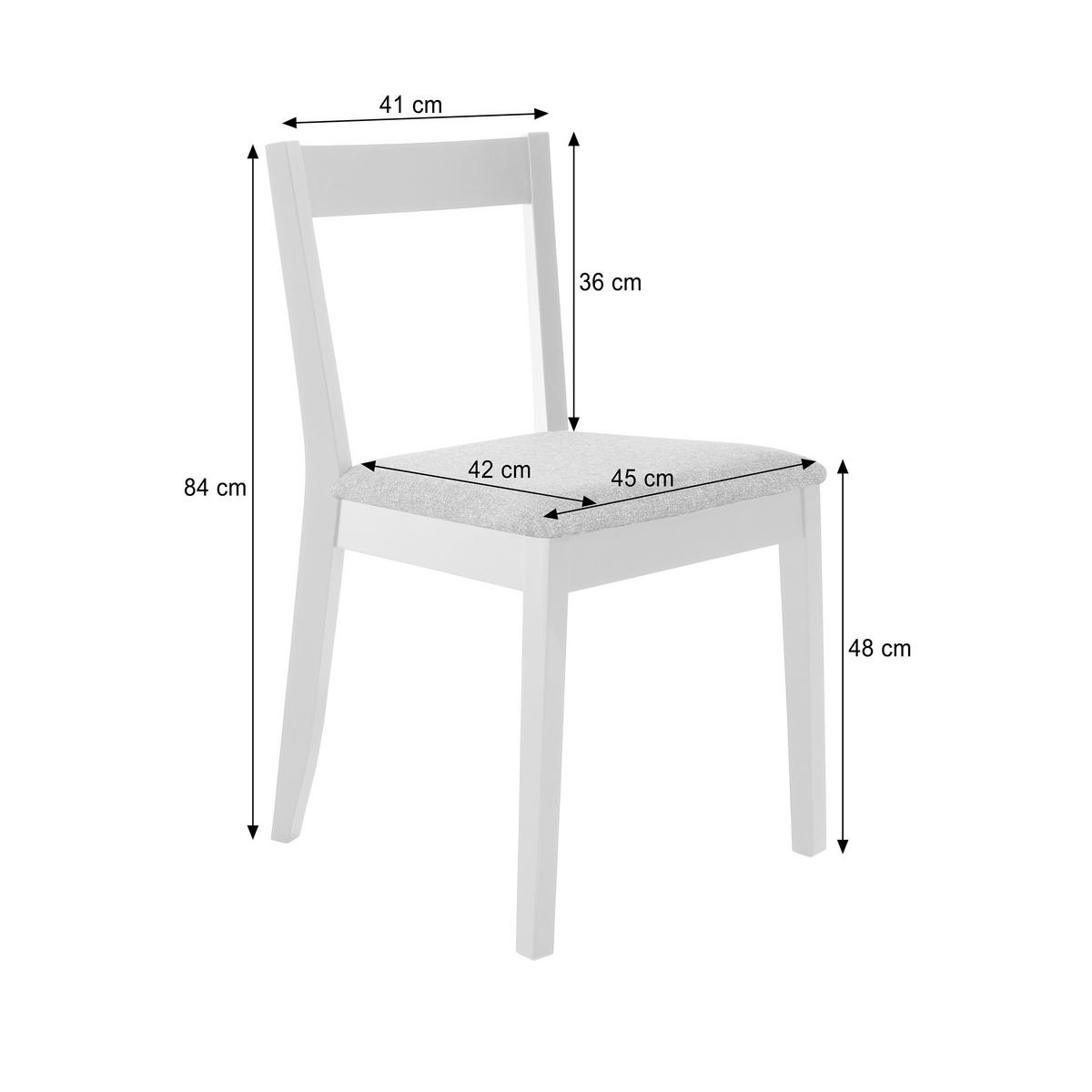STUHL Moden mit Buchenholzbeinen, Polsterstuhl, Hellgrau - Buchefarben/Hellgrau, Holz (45/84/45cm) - Beautysofa