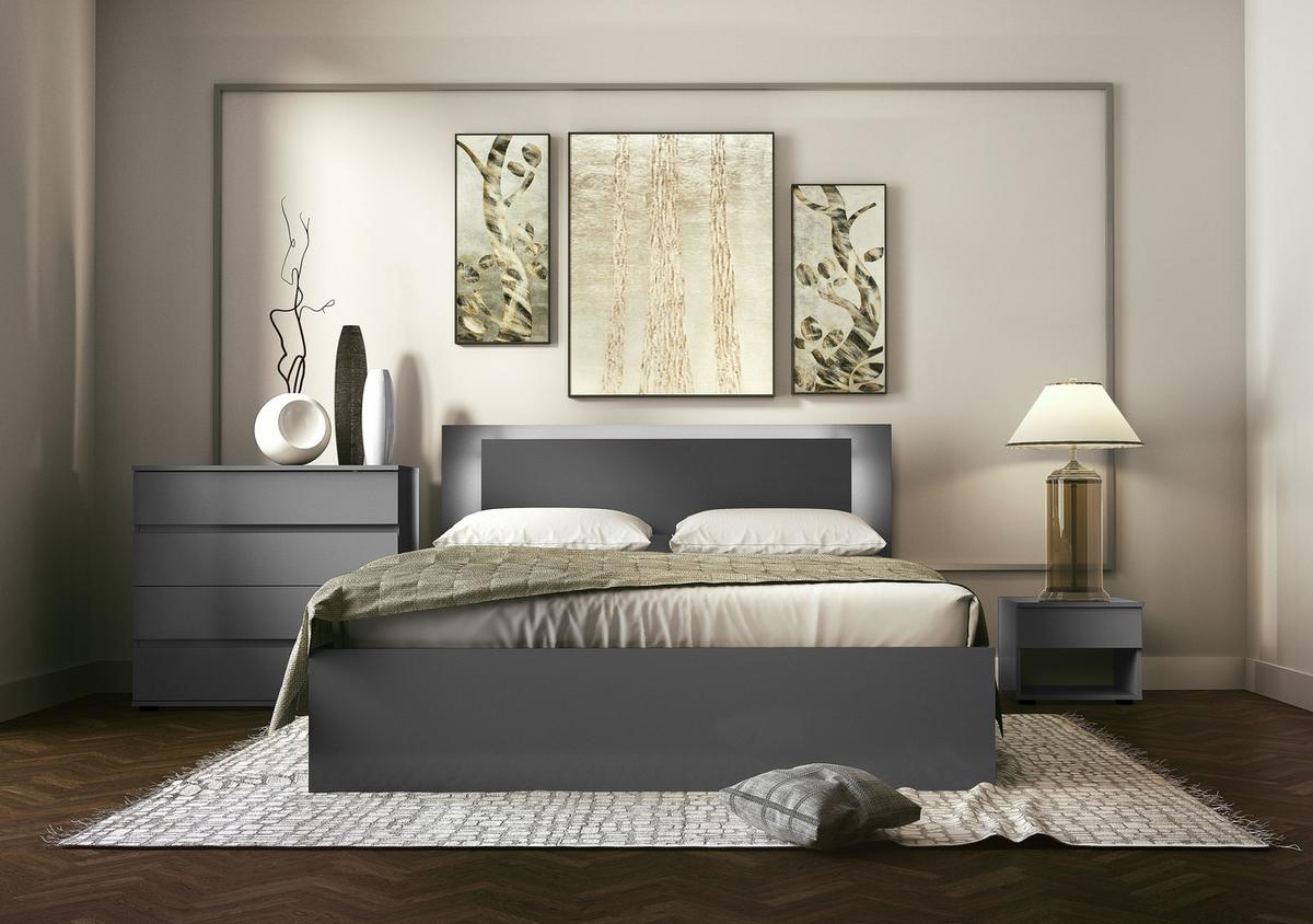 KOMMODE Graphit 91/84/42 - Graphitfarben, Holzwerkstoff (91/84/42cm) - RAUMHIRSCH FURNITURE