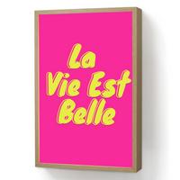 WANDLEUCHTE MIT AKKU Zitat - Retro - Rosa 40x60 cm - Pink, Holzwerkstoff (40/60/8cm) - OnlyWow