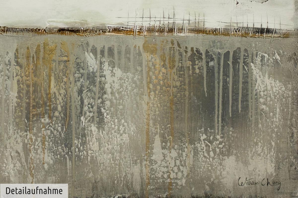 ACRYLBILD HANDGEMALT 80/80 cm - Beige/Grau, Holz/Textil (80/80cm) - KUNSTLOFT