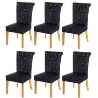 ESSZIMMERSTUHL Schwarz, Gold 6er-Set - Goldfarben/Schwarz, Textil (51/100/64cm) - MCW