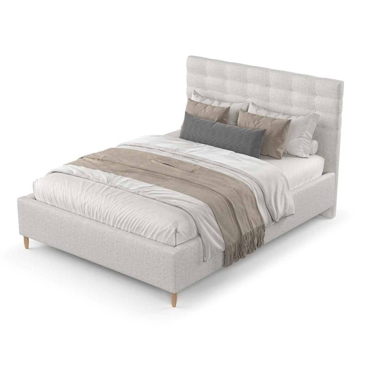 POLSTERBETT Soma 140/200 cm Hellbeige im Riva Stoff - Beige/Naturfarben, Holz/Holzwerkstoff (140/200cm) - AltaBeds