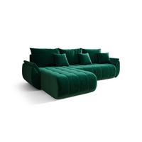 ECKSOFA Akita - Grün, Holzwerkstoff/Textil (280/185cm) - Fun Möbel