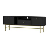 LOWBOARD TORINO 180x40,8x62,5 cm mit 1 Schubladen und 2 Türen Graphitfarben - Graphitfarben, Holzwerkstoff (180/62.5/40.8cm) - MASSENO