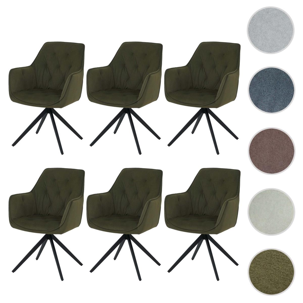 ESSZIMMERSTUHL Grün 6er-Set - Grün, Textil (55/87/60cm) - MCW
