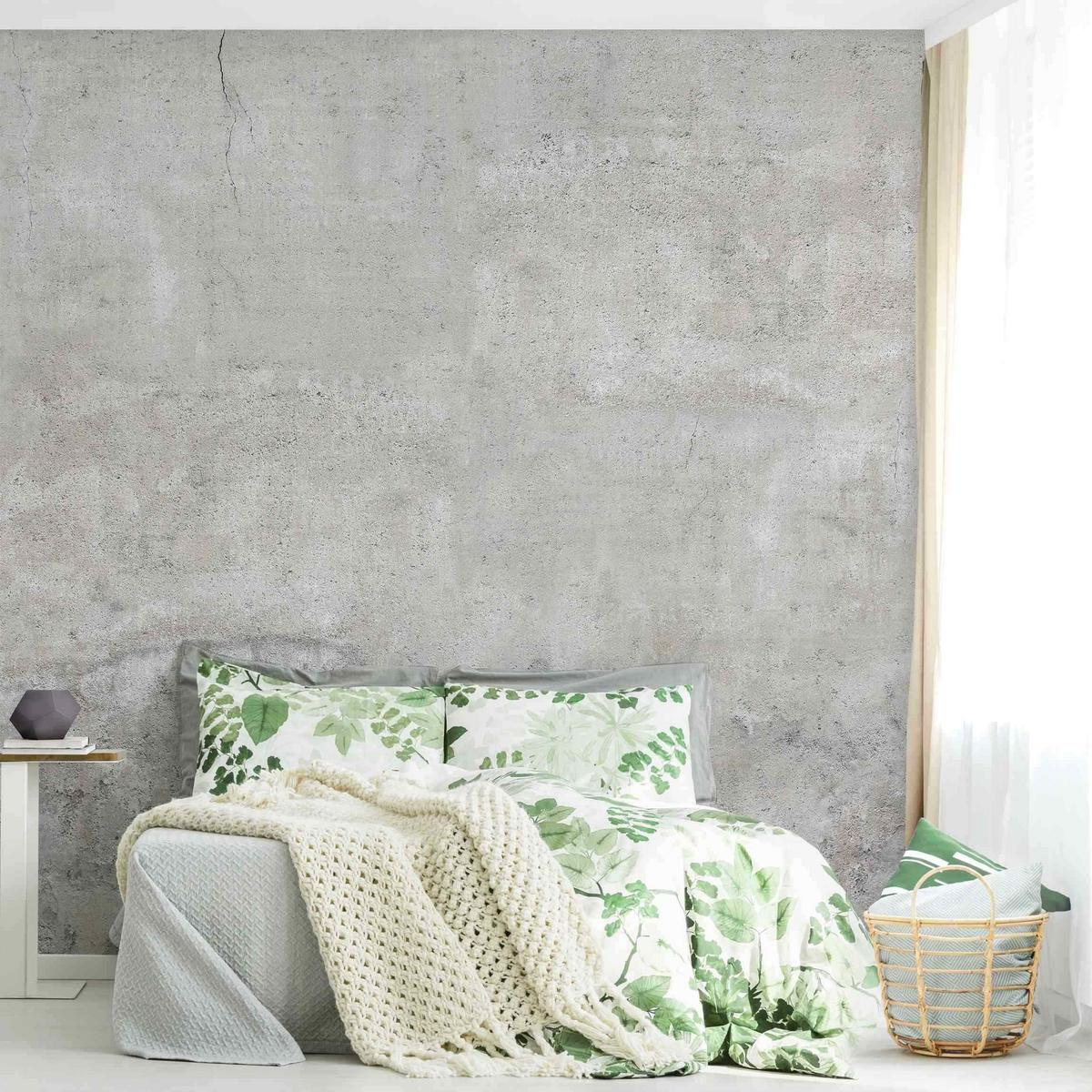 FOTOTAPETE Shabby Betonoptik 288/288 cm - Grau, Papier (288/288cm) - Bilderwelten