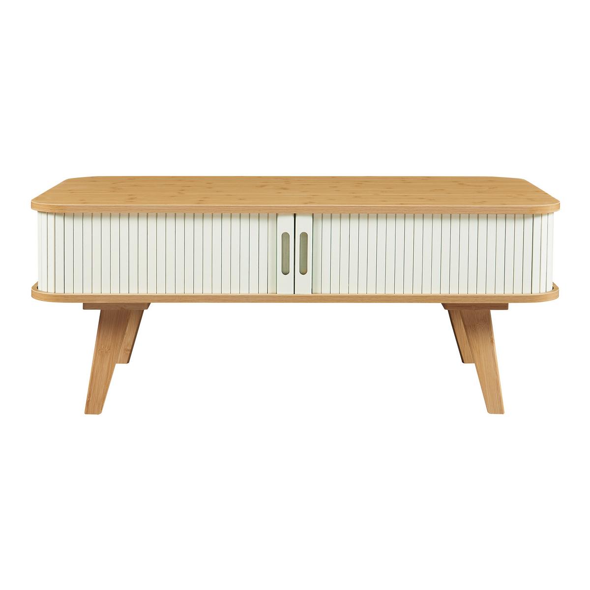 COUCHTICH Tysvær 100/50/40 cm - Creme, Holz/Holzwerkstoff (50/100/40cm) - [en.casa]