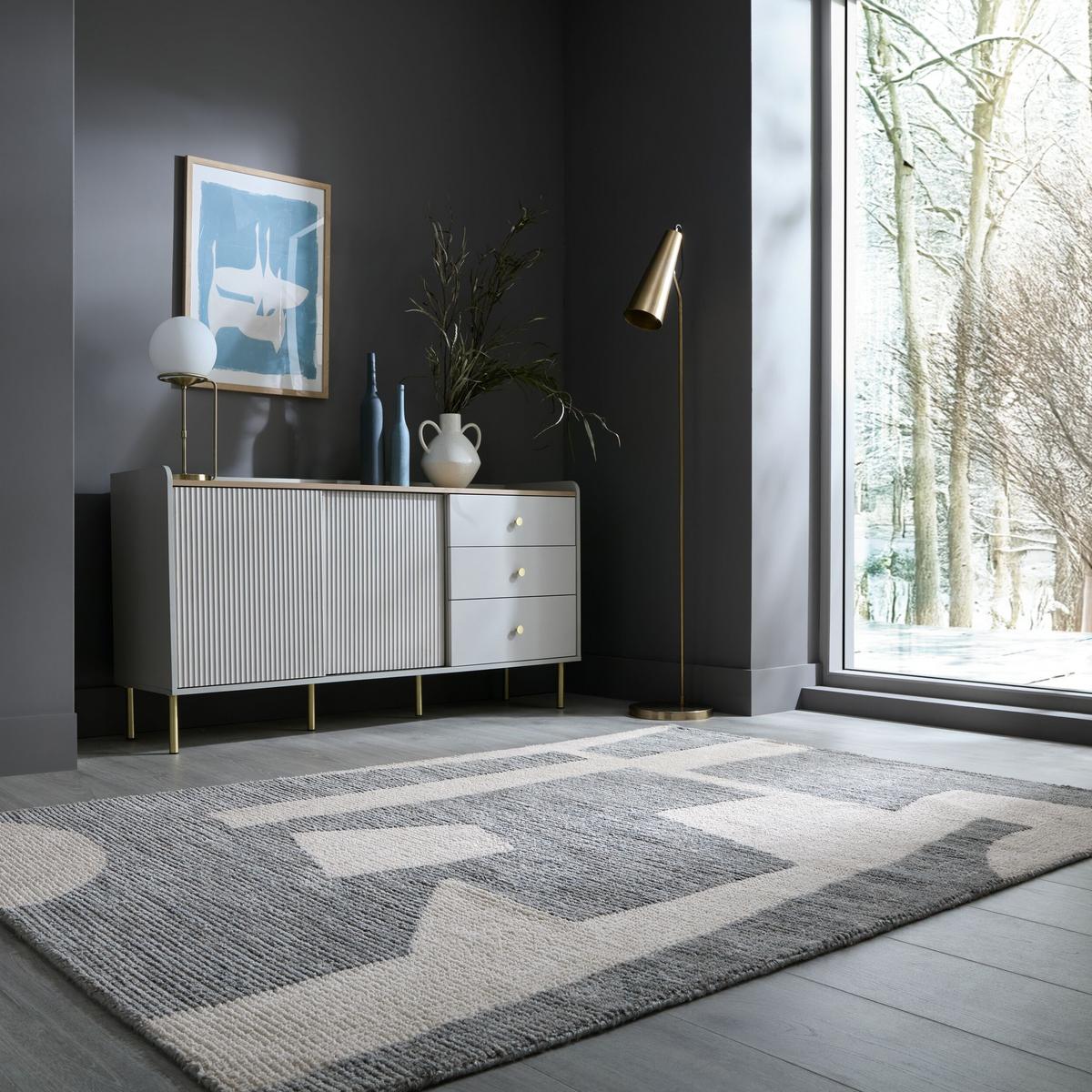 TEPPICH ARLEN, abstrakt, Grau-Beige, 200 x 300 cm - Grau, Textil (300/200cm) - KADIMA DESIGN