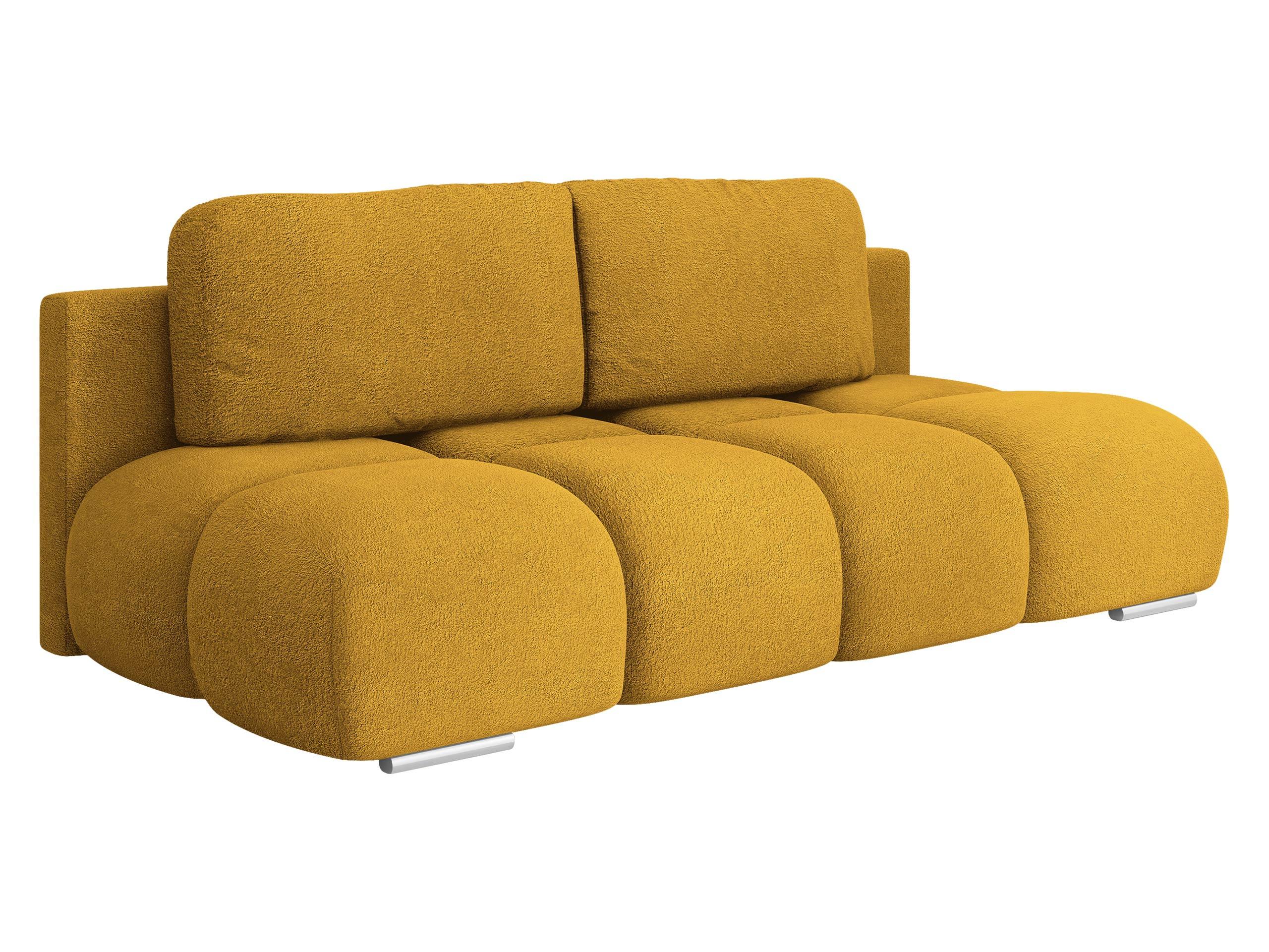 SCHLAFSOFA Honey Mini - Currygelb/Schwarz, Holz/Kunststoff (195/104/90cm) - MIRJAN24