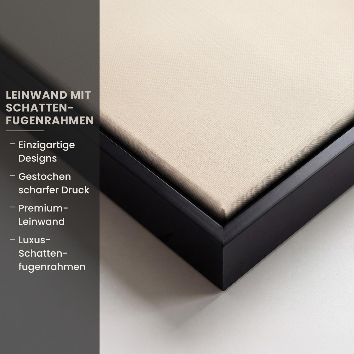 LEINWAND Bilder mit Rahmen - Japandi - Wabi sabi - Beige - 80x60 - Taupe, Textil (80/60cm) - MuchoWow