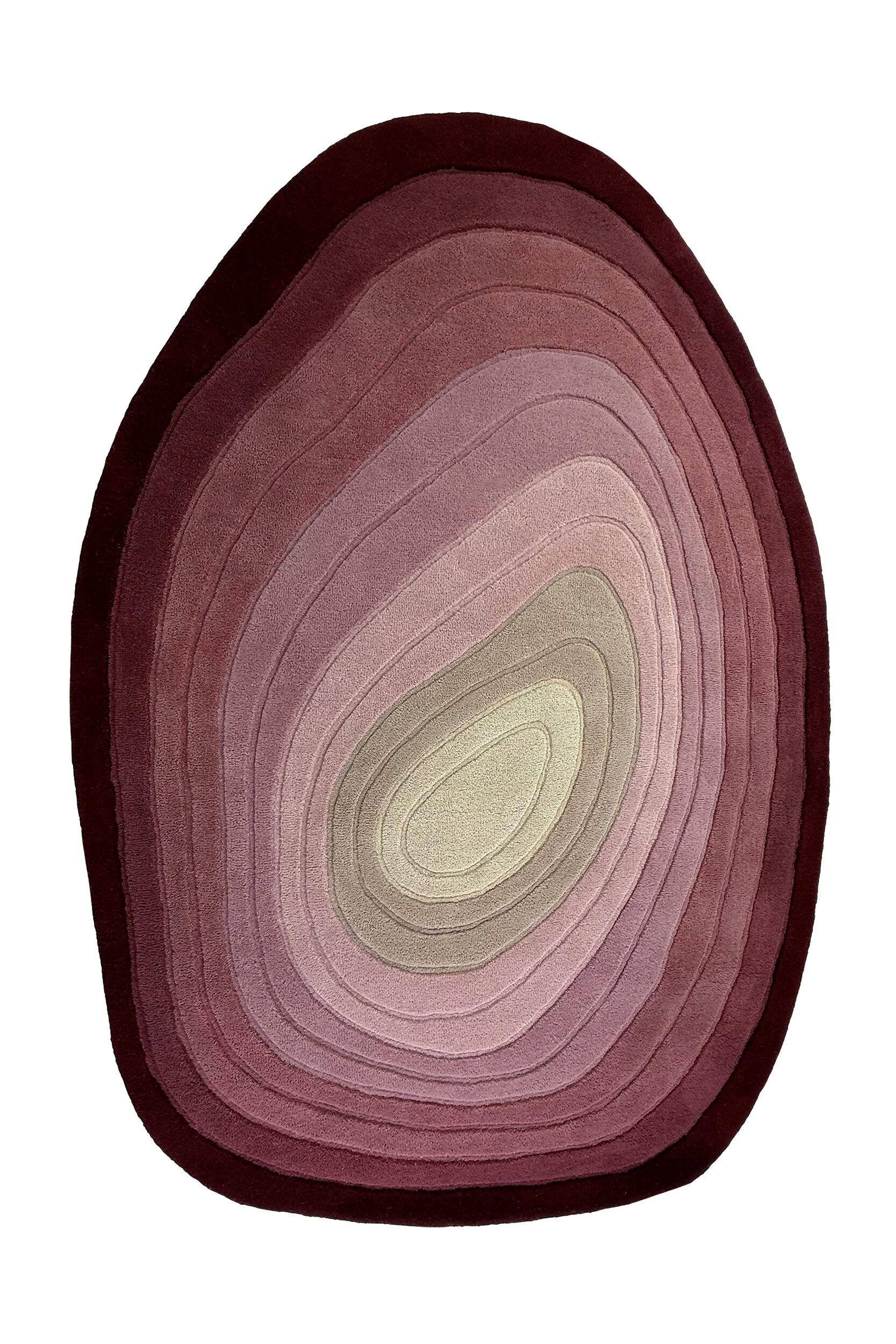 TEPPICH aus Wolle PARRET in Maulbeere, abstrakt, 200 x 290 cm - Rot, Textil (290/200cm) - KADIMA DESIGN