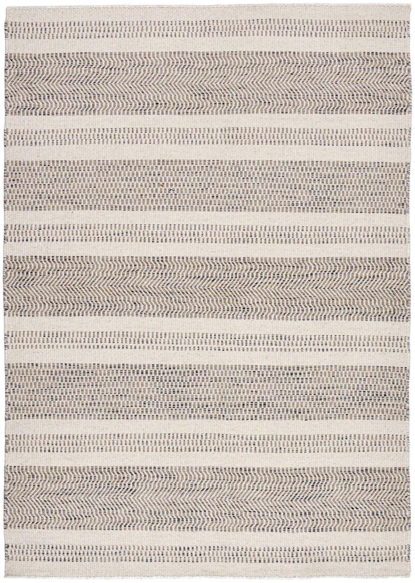 HANDWEBTEPPICH 2-Seitiger Skandi, modern 130x190 cm - Naturfarben, Textil (130/190cm) - Rug and Roll