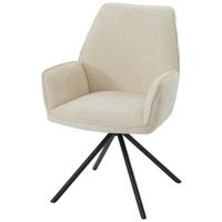 ESSZIMMERSTUHL Cremeweiß, Schwarz - Creme/Schwarz, Textil (60/86/60cm) - MCW