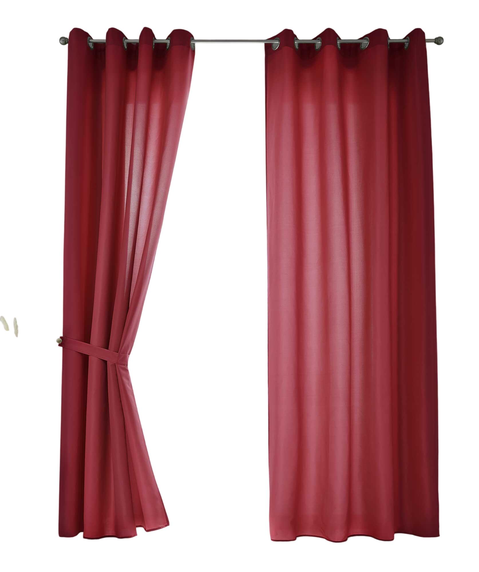 VORHANG 2ER SET BERLIN HxB 245x140cm Bordeaux - Bordeaux, Textil (140/245/245cm) - Gardinenbox