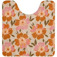 WC-VORLEGER Blumen - Motiv - Retro Toilettenvorleger 55x60 cm - Multicolor, Textil (55/1cm) - OnlyWow