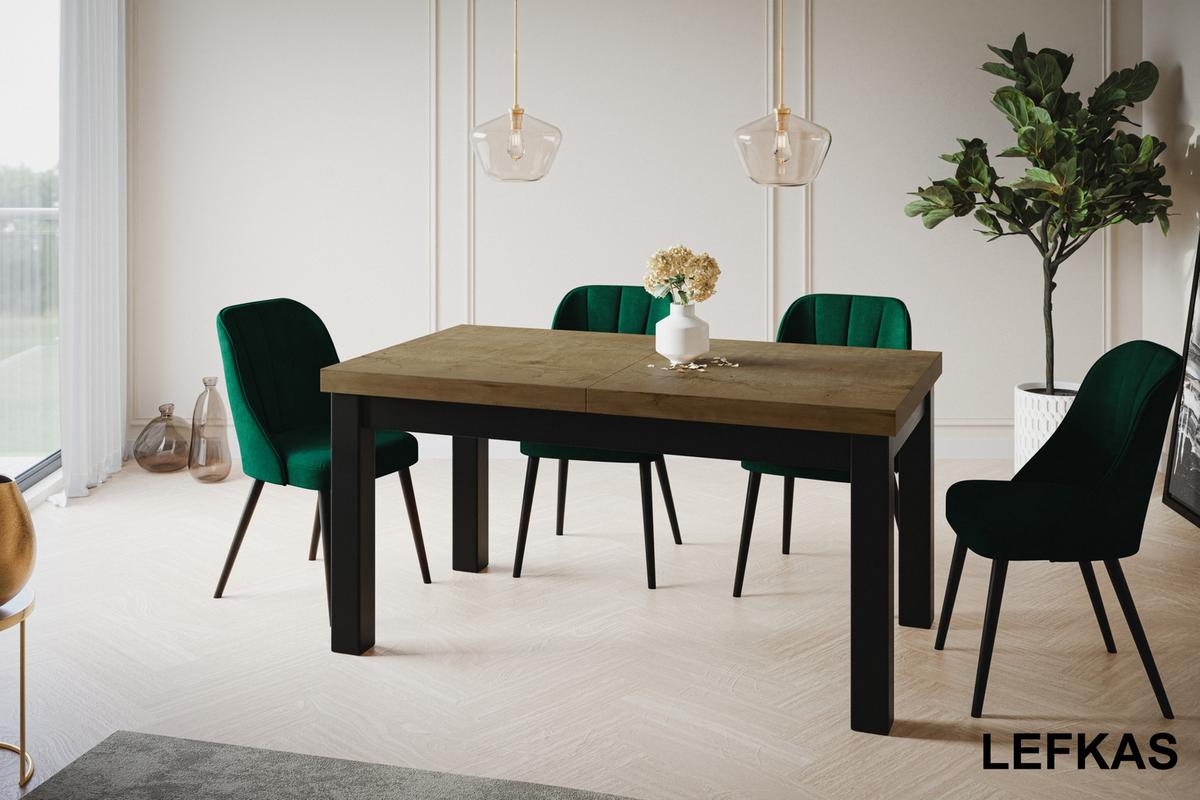 RECHTECKIGER Esstisch Ausziehbar – Moderner Wohnzimmertisch Küchentisch und Esszimmertisch – Tisch mit Holzbeinen, Maßen von 160 – 210 cm – Lefkas - Dunkelbraun/Schwarz, Holzwerkstoff (160/90/78cm) - Alpi-Möbel