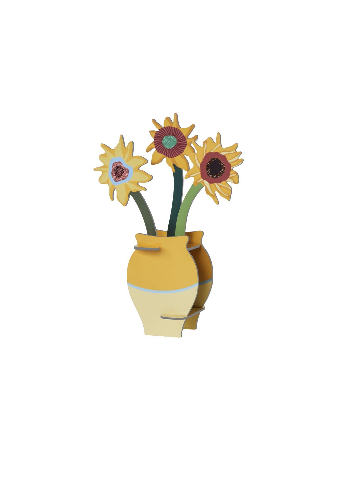 DEKOFIGUR Sonnige Blumenvase 4/14 cm - Multicolor, Wellpappe (4/14/11cm) - Studio Roof
