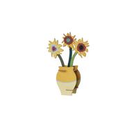 DEKOFIGUR Sonnige Blumenvase 4/14 cm - Multicolor, Wellpappe (4/14/11cm) - Studio Roof
