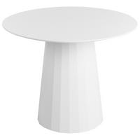 ESSTISCH Weiß 100 /100 cm Plato - Weiß, Metall (100/100/75cm) - Beliani