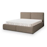 POLSTERBETT FELURO 180x200 cm mit Bettkästen - Braun - Braun, Holz (180/200cm) - MASSENO