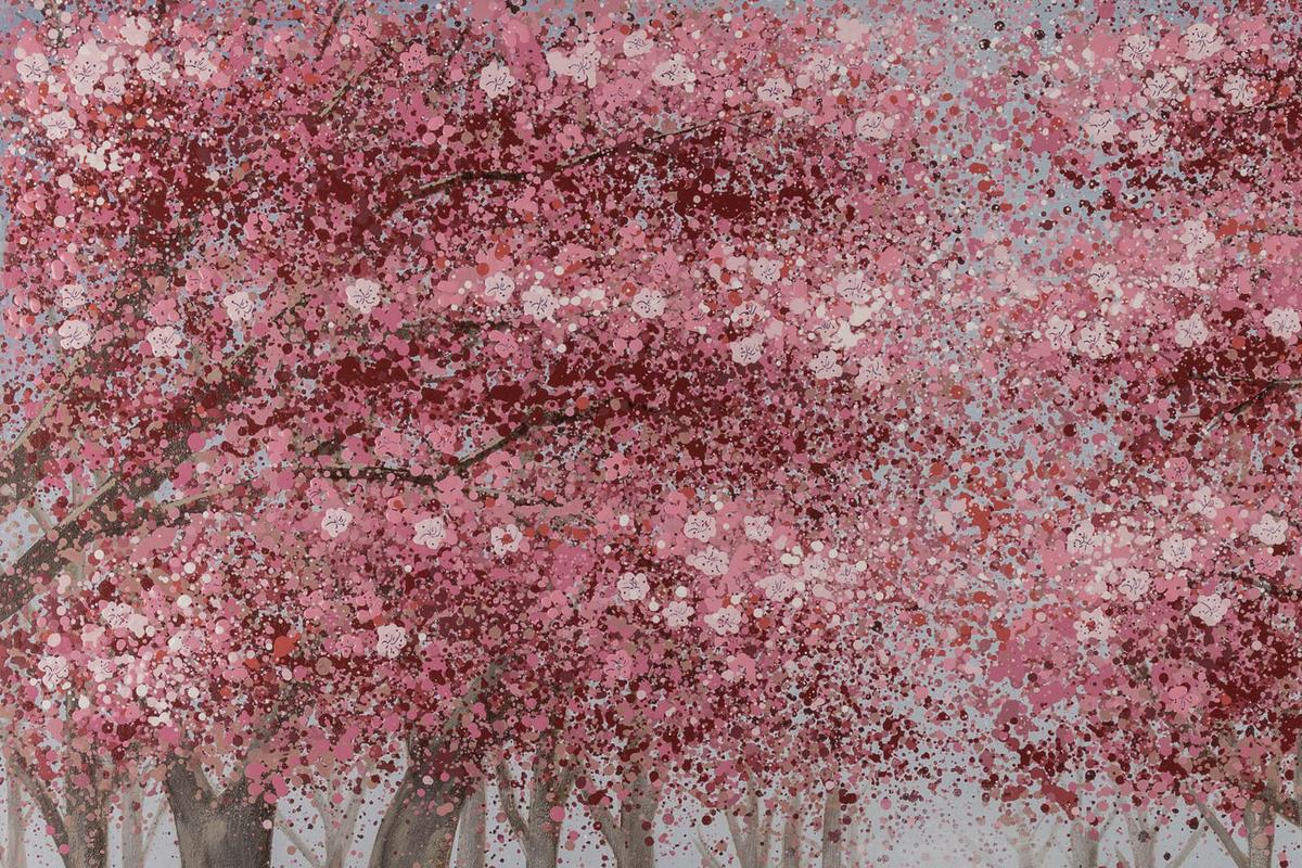 ÖLGEMÄLDE 120/80 cm - Pink, Holz/Textil (120/80cm) - KUNSTLOFT