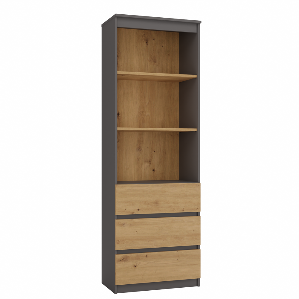 BÜCHERREGAL Anthrazit, Artisan 60/180/35 - Anthrazit, Holzwerkstoff (60/180/35cm) - RAUMHIRSCH FURNITURE