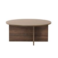 COUCHTISCH mit abgerundeter Platte - soleil 90/90/40 cm - Naturfarben, Holzwerkstoff (95/90/40cm) - Calicosy