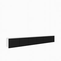 LOWBOARD CAVA 300/41/40 cm, Hängender TV-Schrank Weiß / Schwarz - Schwarz/Weiß, Holzwerkstoff (300/41/40cm) - MASSENO
