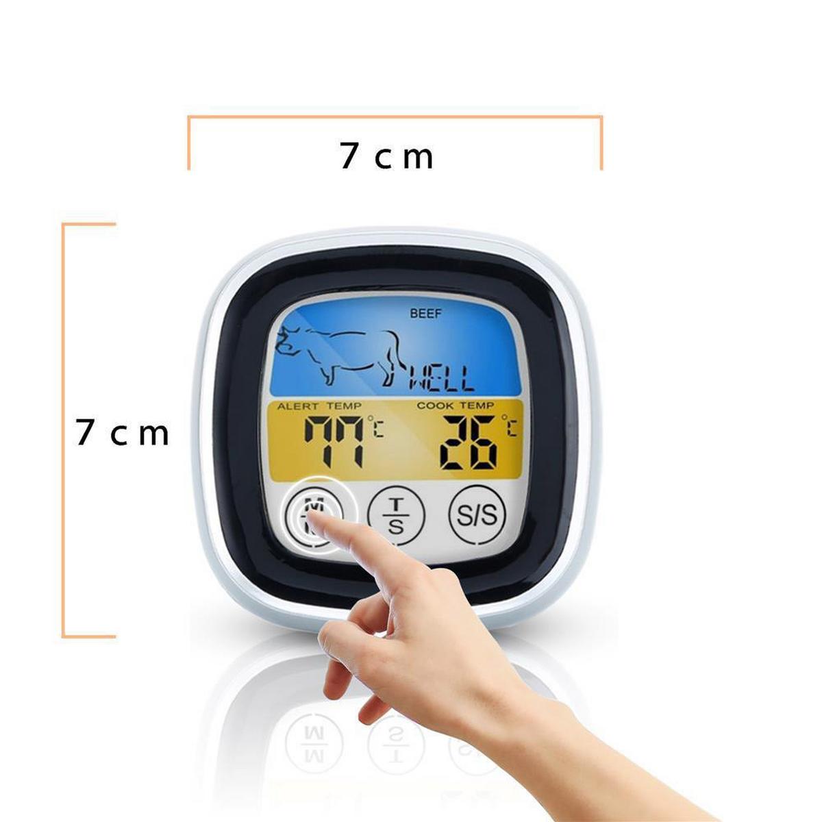 GRILLTHERMOMETER mit Timer - Weiß, Kunststoff - Intirilife