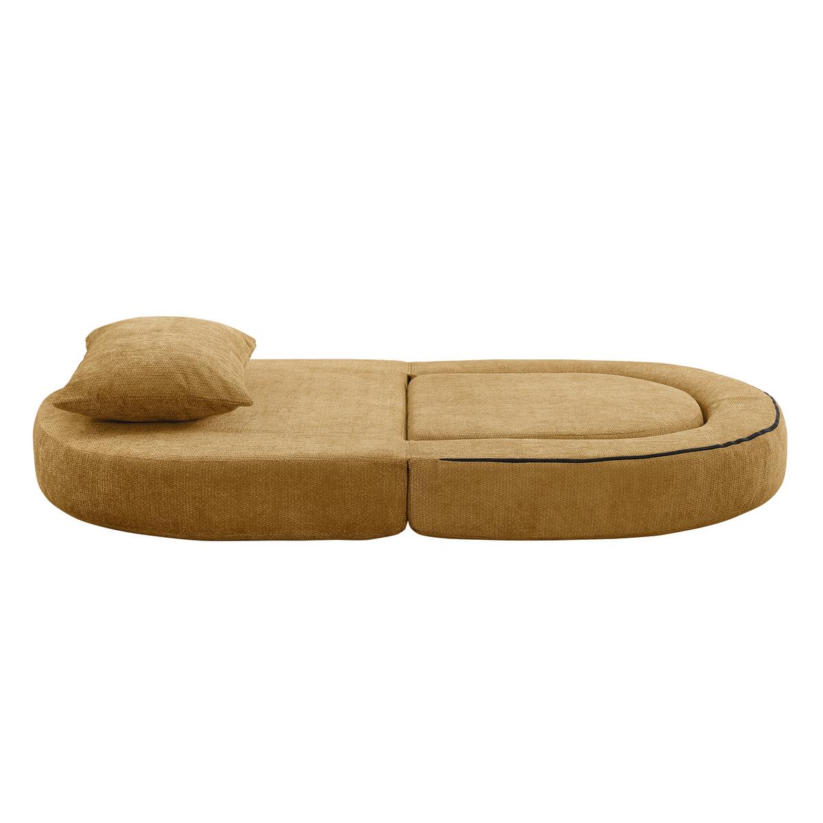 SCHLAFSESSEL in Chenille-Optik - Taupe, Textil (100/42/90cm) - Urban Meuble