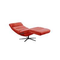 RELAXLIEGE ALINA Rot Cord Relaxfunktion, Drehbar (360°) - Rot/Schwarz, Textil/Metall (82/115/156cm) - KAWOLA