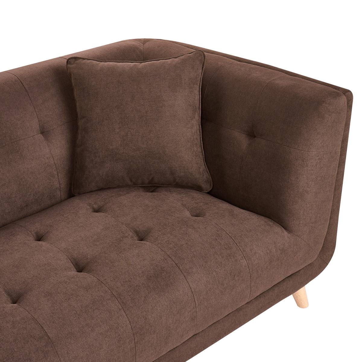2-SITZER-SOFA Stoff Dunkelbraun Habo - Hellbraun, Textil (176/78/72cm) - Beliani