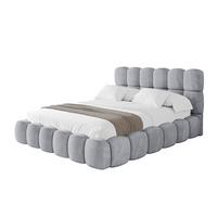 POLSTERBETT mit Bettkasten und Lattenrost, Boxbett ohne Matratze - LEYA 160x200 Hellgrau - Hellgrau, Holzwerkstoff/Textil (160/200cm) - ALTDECOR