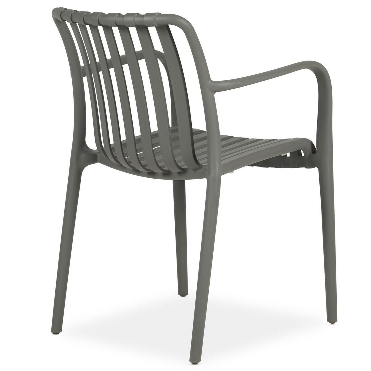 GARTENSTÜHLE TULIPANO 6er-Set grau - Grau, Textil (55/82/59cm) - IDIMEX