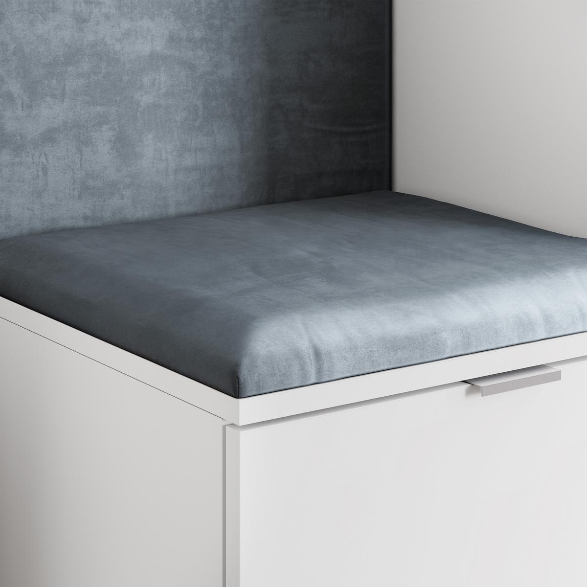 GARDEROBENSCHRANK VIRA 95/181/51 cm Modern Garderobe-Set Weiß - Weiß/Grau, Holzwerkstoff (95/181/51cm) - MASSENO