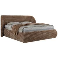 POLSTERBETT CAELA CLASSIC 140/200 - Braun Cord - Multipocket-Matratze - Braun, Textil (140/200cm) - MKS