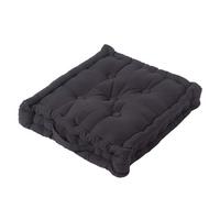 SITZKISSEN schwarz 40/40/8 cm – Bodenkissen unifarben - Schwarz, Textil (40/40/8cm) - Homescapes
