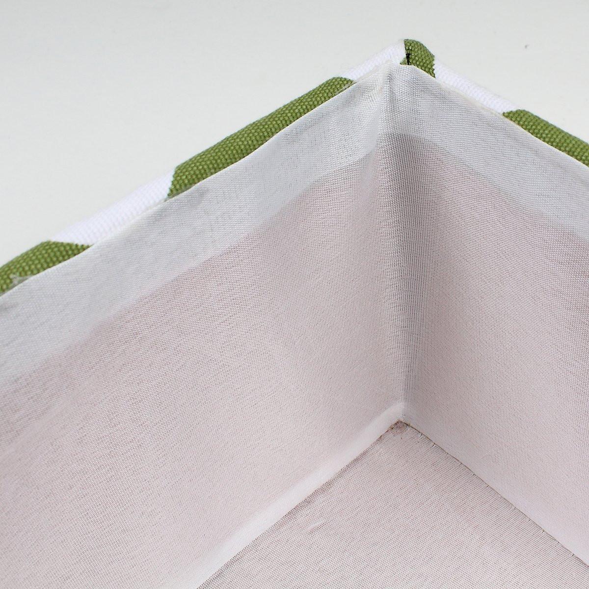 STOFFSCHUBLADE grün mit weißen Punkten - Grün, Textil (27/15/30cm) - Calicosy