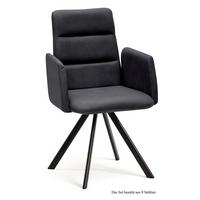 ARMLEHNSTUHL (8er-Set) Deane 52x92x60 Schwarz/Anthrazit - Anthrazit/Schwarz, Kunststoff (60/92/52cm) - 58aufmkessel
