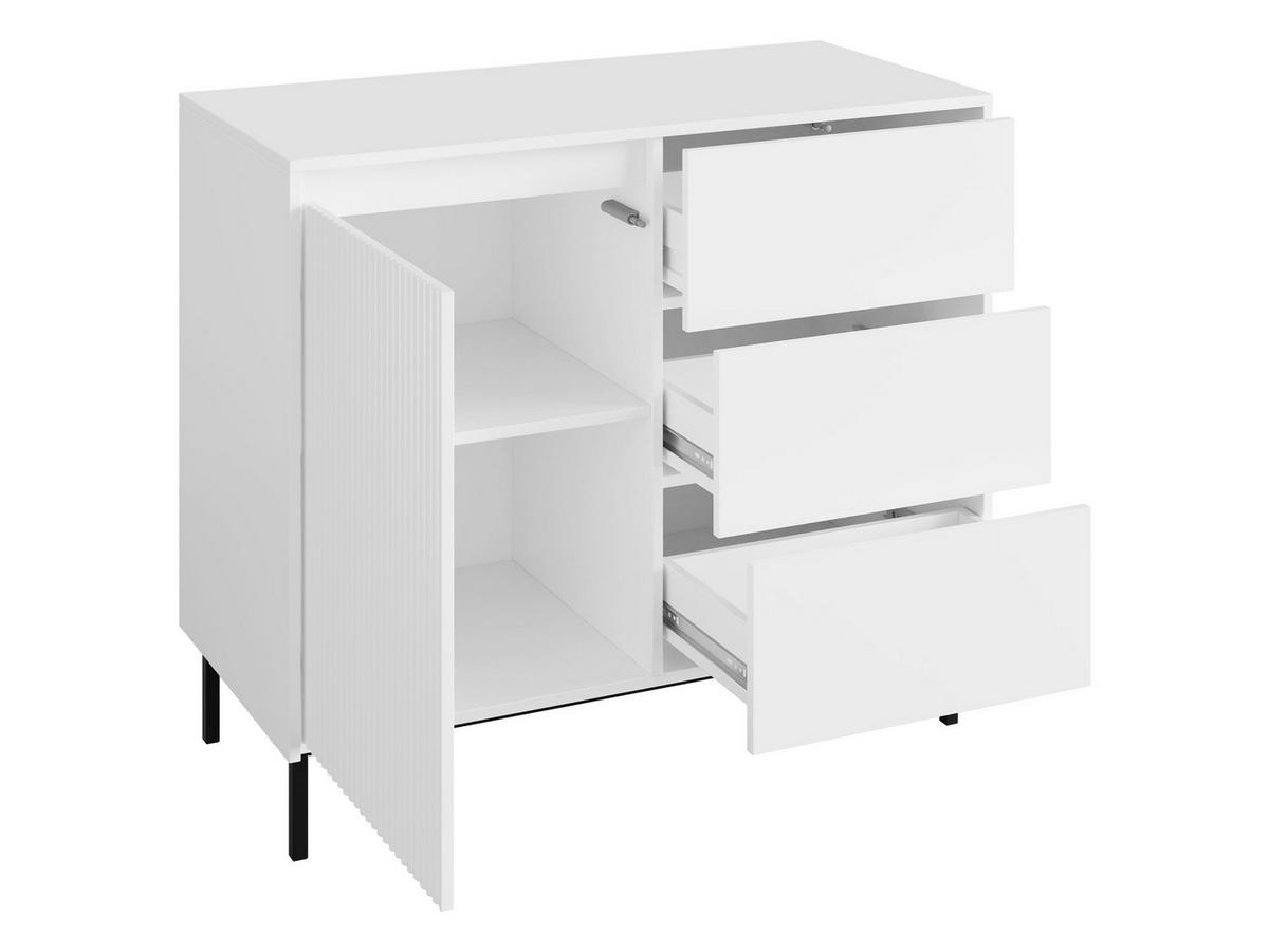 KOMBIKOMMODE Ozmi 1D3SZ - Schwarz, Holzwerkstoff/Metall (103/90/50cm) - MIRJAN24